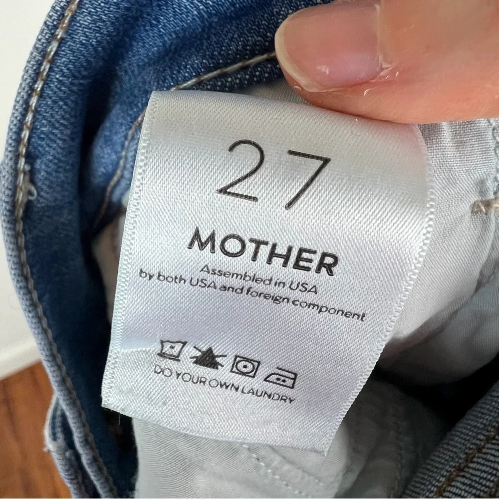 MOTHER Insider Crop Step Fray Jeans in SHAKE WELL SIZE 27